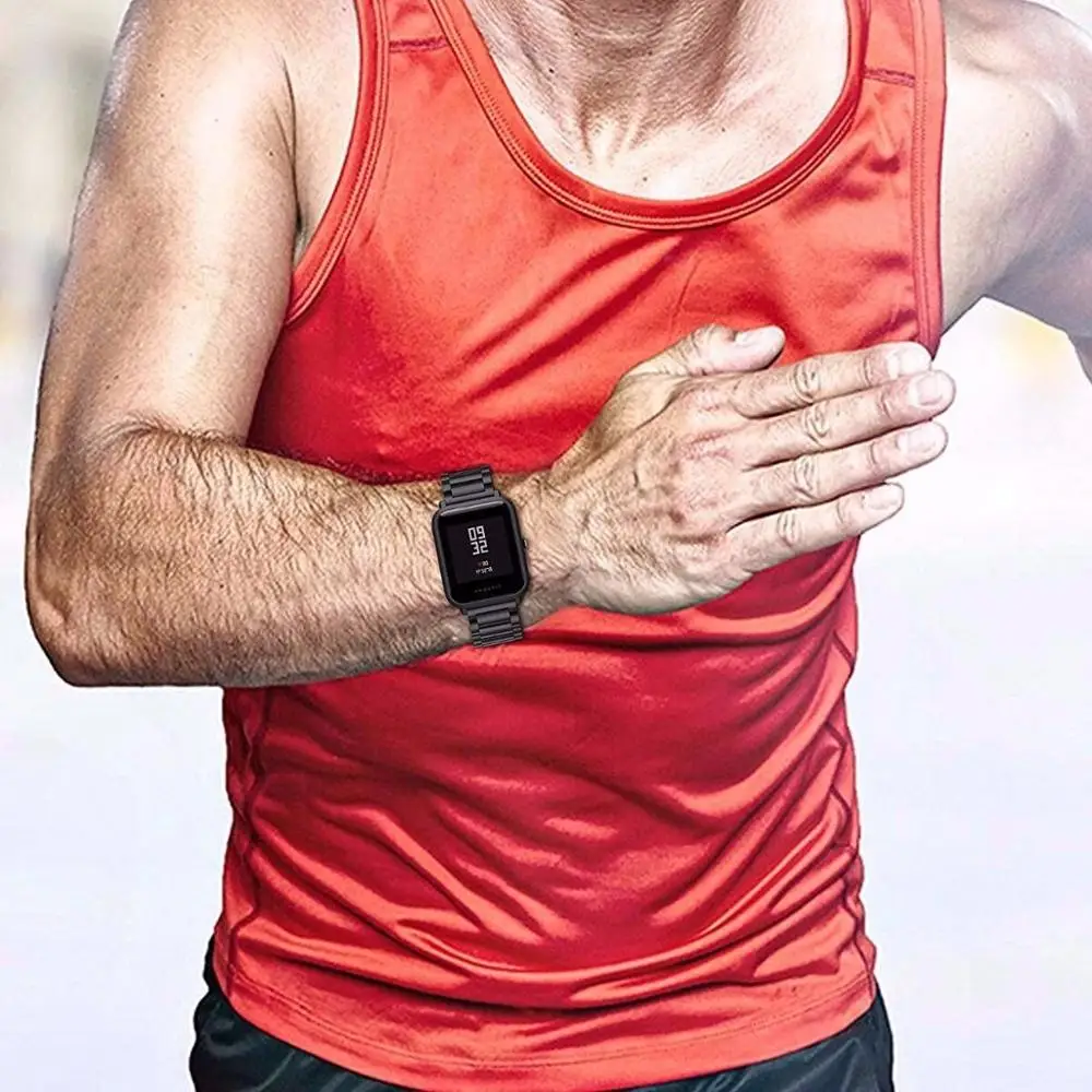 20 мм сменный ремешок из нержавеющей стали для amazfit gts/bip band Samsung Galaxy Gea S2 S3