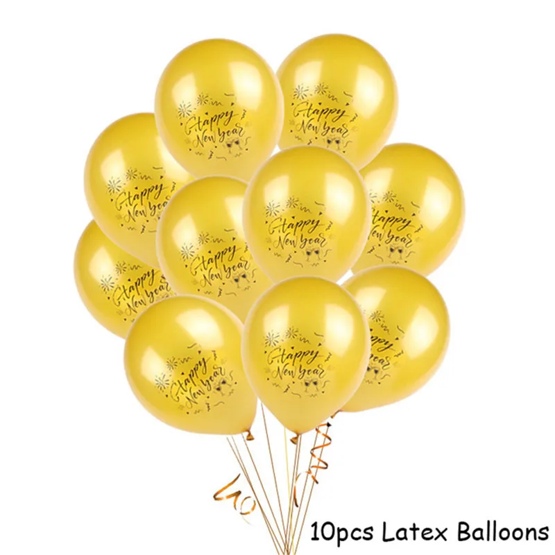 10pcs balloons l Бутылка для вина черного и золотого цвета, новогодний фольга, гелиевый воздушный шар для нового года, год, украшение для рождественской вечеринки, Товары для детей - Цвет: 10pcs balloons l