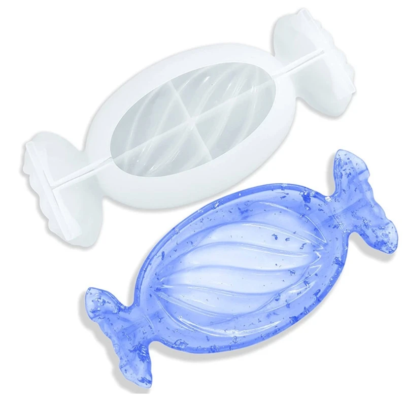 

Silicone Candy Tray Mold Epoxy Resin Molds Glossy Silicone Mold for Agate Resin Coasters Tray Cup Mats T84A