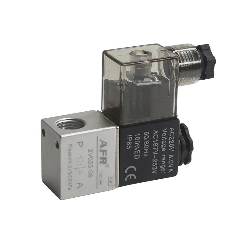 2v025 электромагнитный клапан 12 в 24 110 В 220 газовый воздушный нормально закрытый |