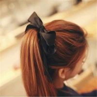 women bow hair accessories cute elastic rubber bands satin ribbon hair bow scrunchies ponytail holder for women girls hair