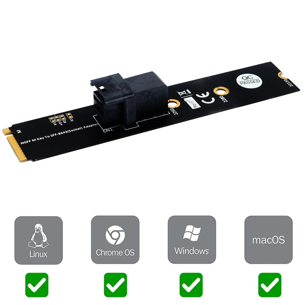 m 2 модуль с mini sas hd sff 8643 36 контактный ра