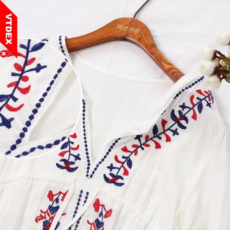 2018 женская Пляжная накидка белый винтажный купальник с вышивкой женские туники