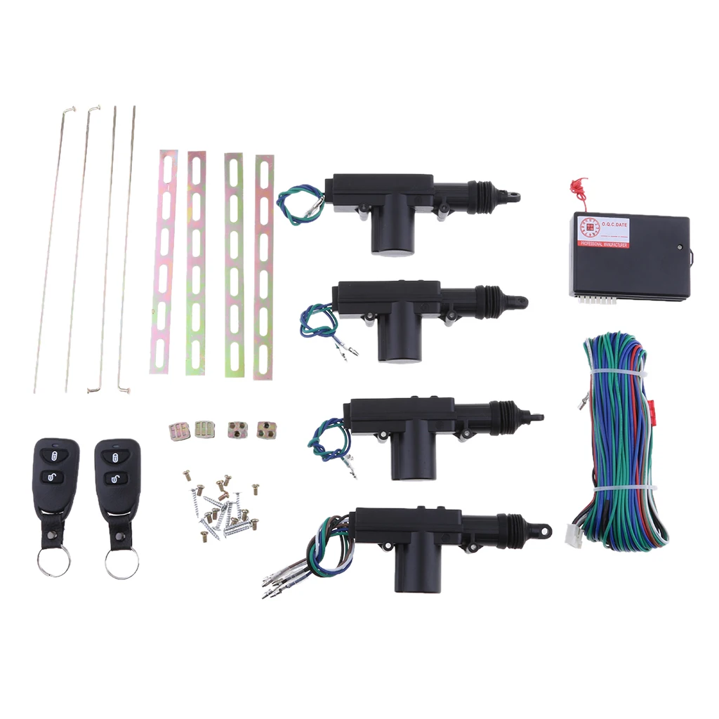 

4 Door Power Central Lock Kit w/2 Keyless Entry Car Remote Control