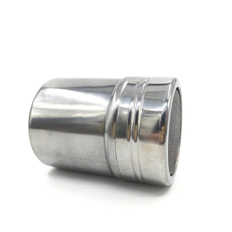 

1Pc Stainless Steel Sprinkle Cocoa Cinnamon Sugar Gauze Mesh Jar Seasoning Bottle Fancy Coffee Powder Pepper Shaker Can
