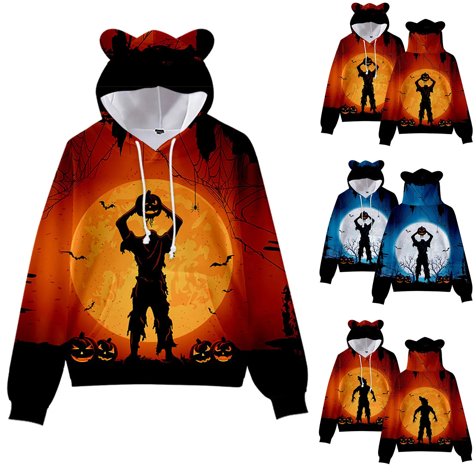 Толстовка в стиле Харадзюку С Капюшоном и длинным рукавом|Женские толстовки