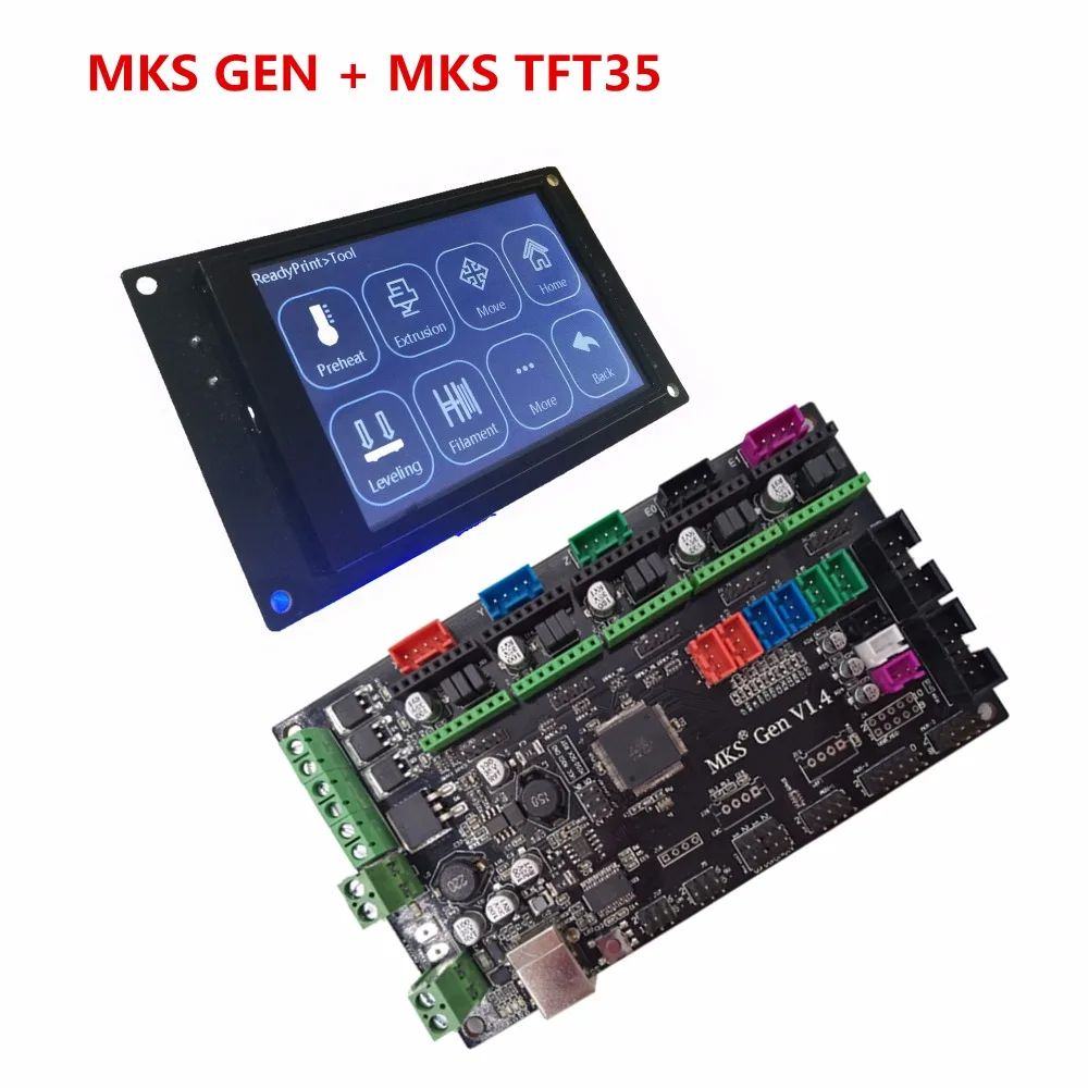 MKS GEN V1.4 плата управления MKS TFT35 сенсорный экран MKS TFT wifi модуль контроллера набор TFT 35 3D печатная плата узел для самостоятельной сборки комплект