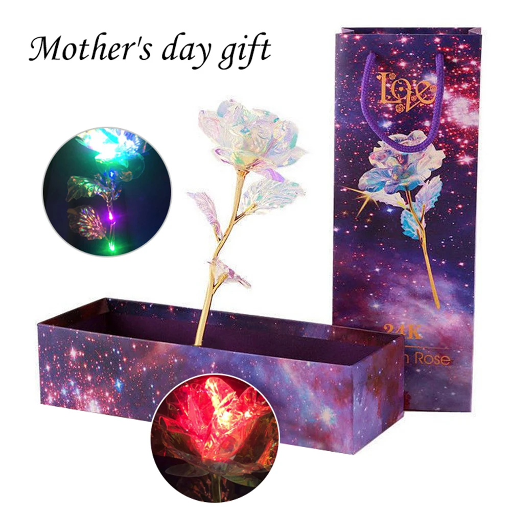 День Святого Валентина матери креативный подарок 24 к покрытая фольгой розовая