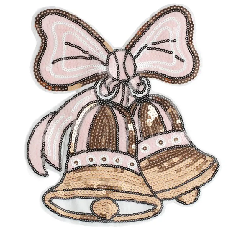 240 мм рождественские нашивки с колокольчиками для одежды блестки странные вещи