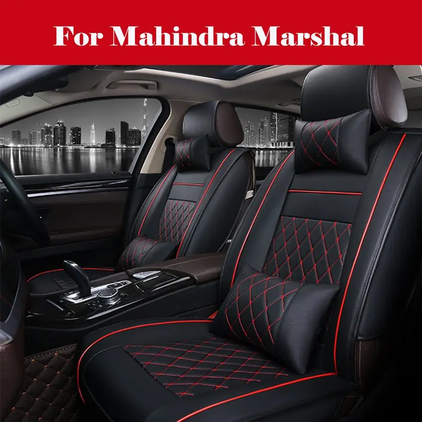 

Новинка, роскошные кожаные чехлы на автомобильные сиденья, Стильный чехол для автомобильного сидения, подушка на сиденье для Mahindra Marshal