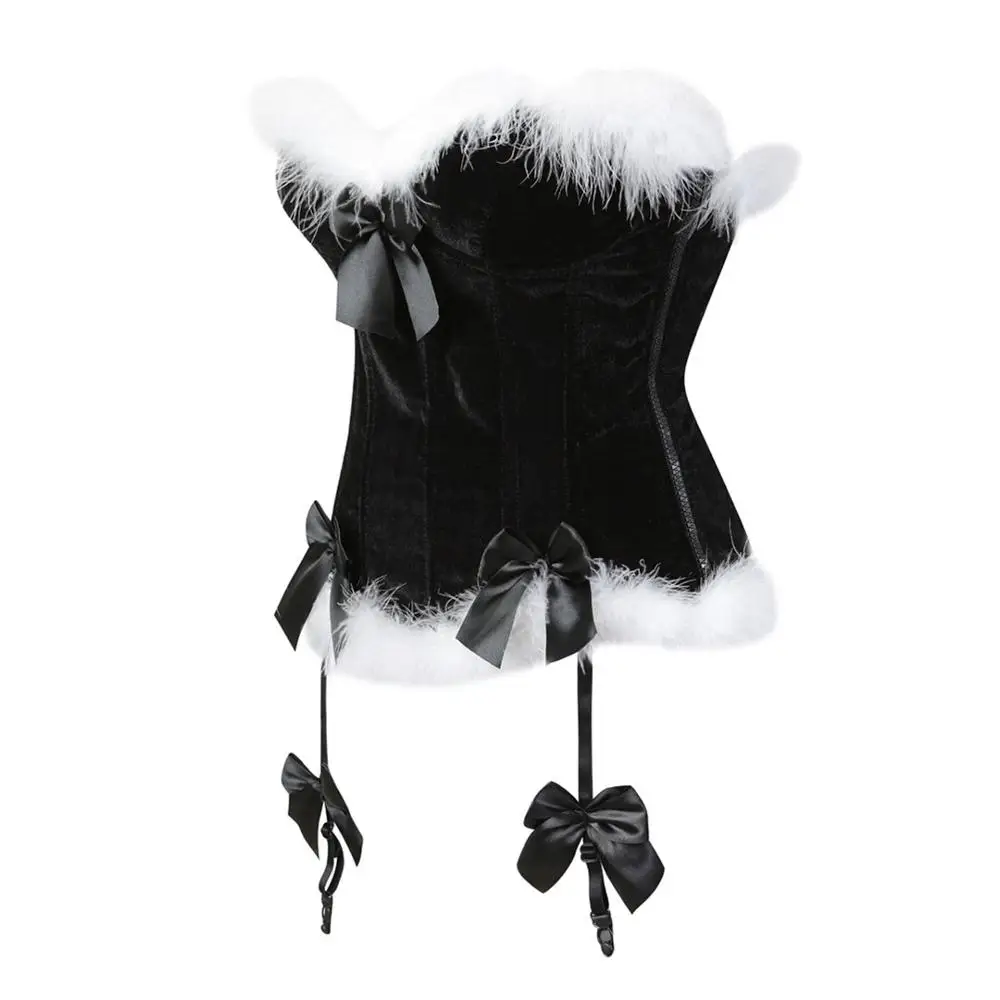 Модный сексуальный корсет бюстье Женское белье Топ Рождественский костюм Санты