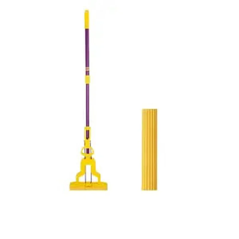 

Mop Double-folding Collodion Wood Floor Mop Absorbing Water Squeezing Sponge To Send Double-folding Replacement Mop for Wash