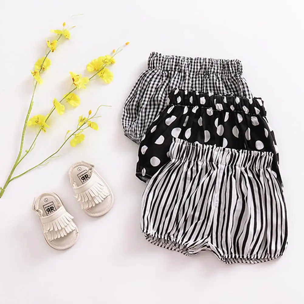 Летние детские шаровары DishyKooker шорты в клетку и полоску брюки из ПП для детей 0 - 3