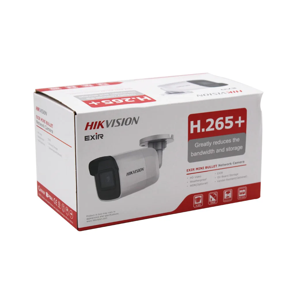 

Hikvision DS-2CD2085G1-I 8MP IP камера видеонаблюдения разрешение 8MP 4K питанием от-DarkFighter фиксированная мини-пулевая сетевая камера
