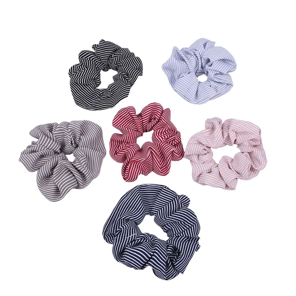 

20 Pack Vintage Scrunchie Stretch Hair Scrunchies Chiffon Hair Ties Elastic Hair Bands Girls Hair Ties Striped Hair Accessories
