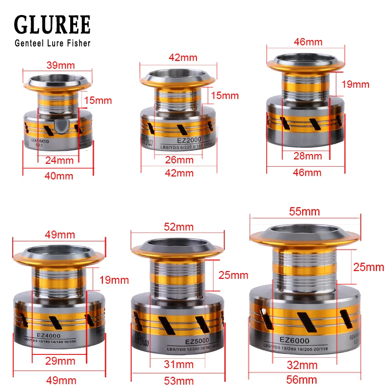 Рыболовная катушка GLUREE спиннинговая для карпа рыболовная Катушка 12BB 5 2: 1 с