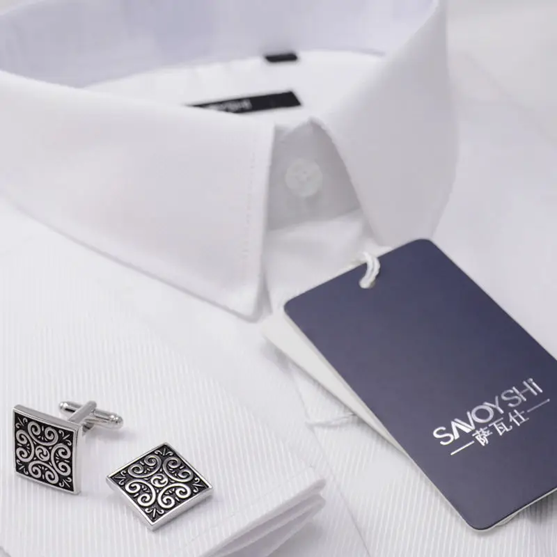 SAVOYSHI модные черные эмалевые Узоры запонки высокого качества рубашки мужские