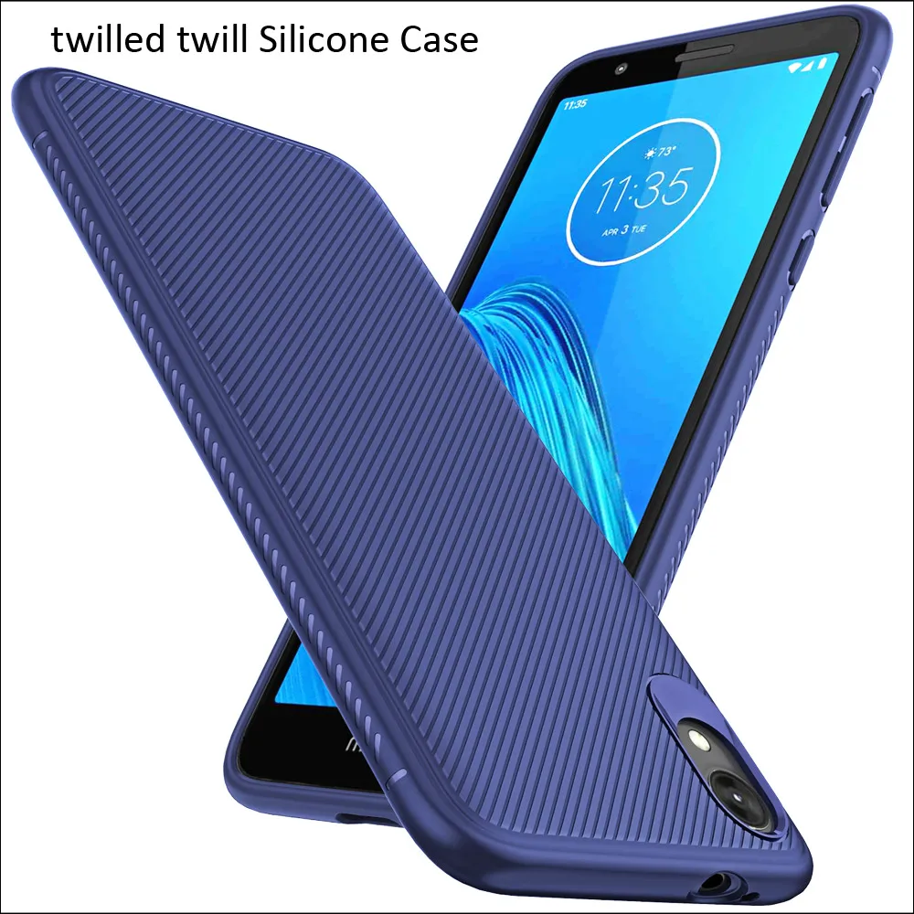 Мягкий Силиконовый ТПУ чехол GKK для Motorola Moto E6 матовый твиловый чехол|Бамперы| |