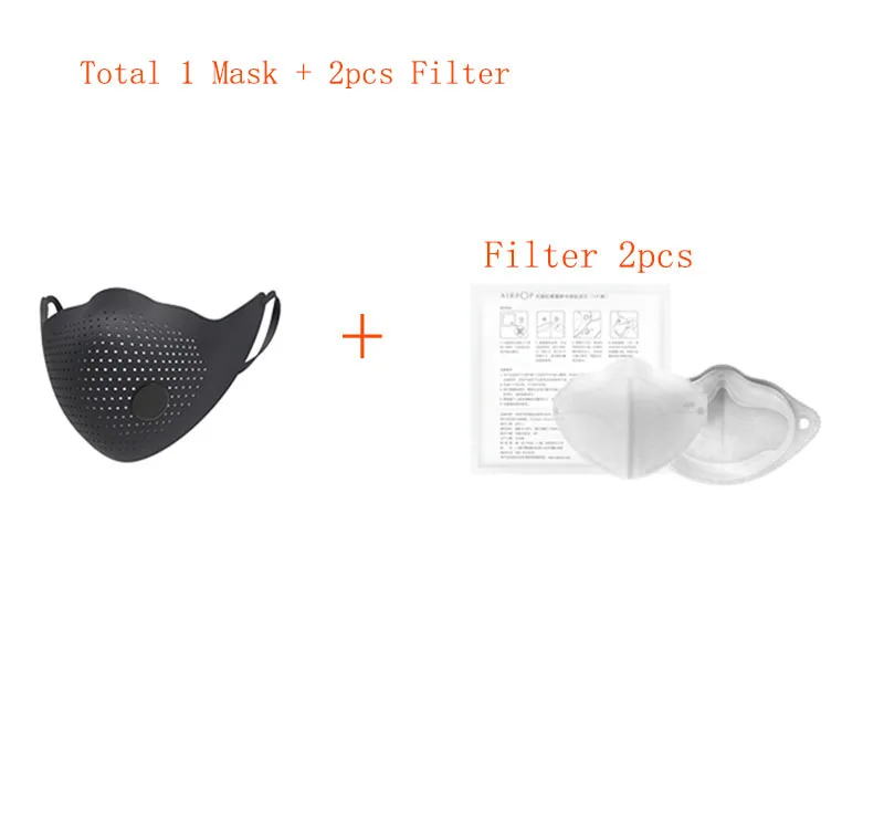 A Черный цвет Xiaomi AirPOP Air Wear PM2.5 анти-дымка маска для лица Регулируемая ухо висячие удобные противотуманные маски для лица для мужчин и женщин - Цвет: A