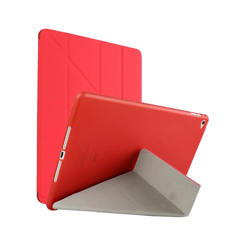 Red Tablet Case For iPad2018 Pro 10.5 MINI 4 5 1 2 3 Air 2 Cases Flip PU Leather Bumper For IPAD5 6 2 3 4 Covers Fundas - Цвет: Red