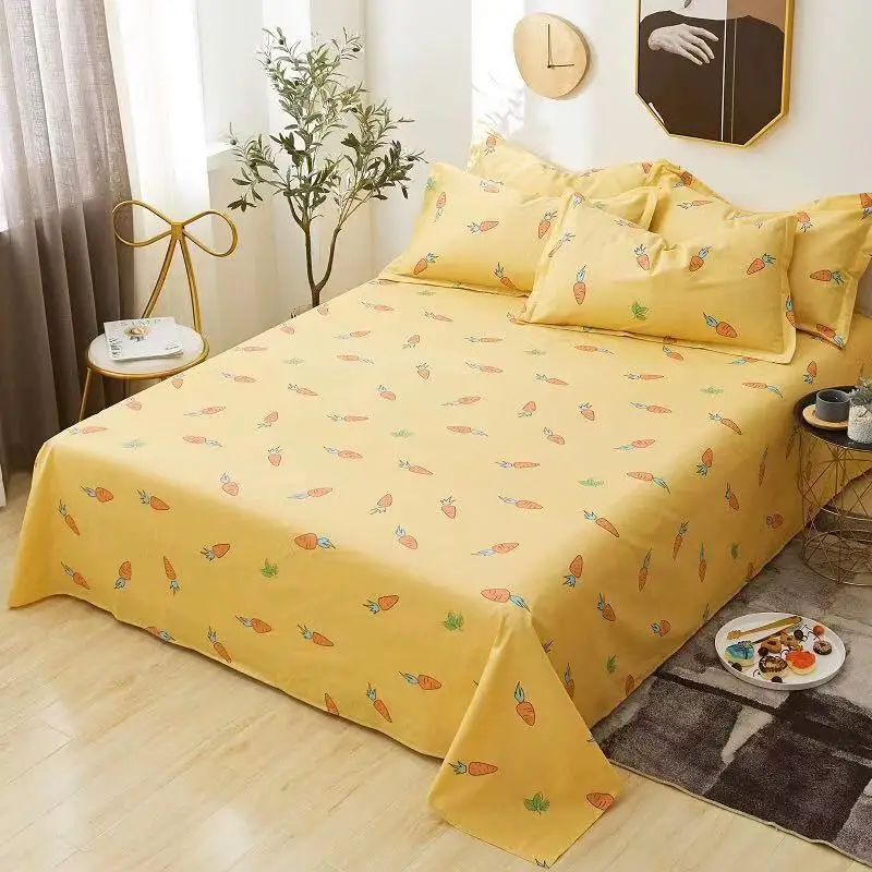 1 шт. хлопок простыня King queen плоский лист 150x200 см простыня мягкие и удобные простыни - Цвет: Bed Sheet-10