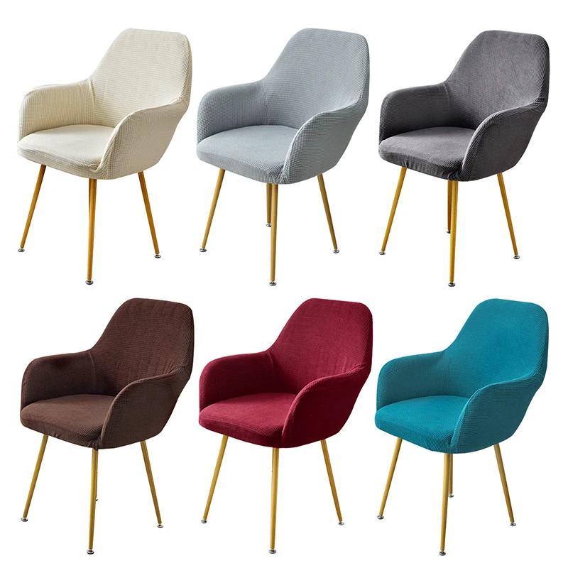 

Solid Color Polar Felee Fabric Chair Covers Big Elastic Seat Covers Slipcovers For Living Room Hotel Banquet Armchair Cover