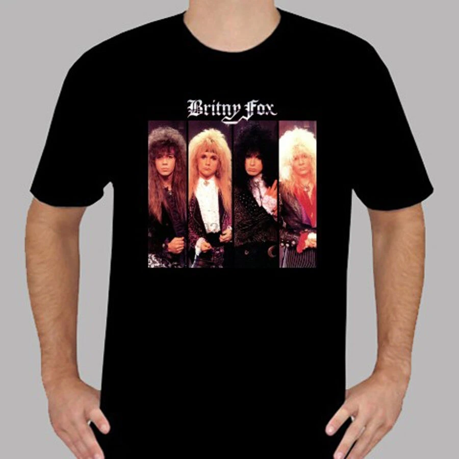 Новинка Мужская черная футболка Britny Fox Glam с металлической рок-группой размеры от S