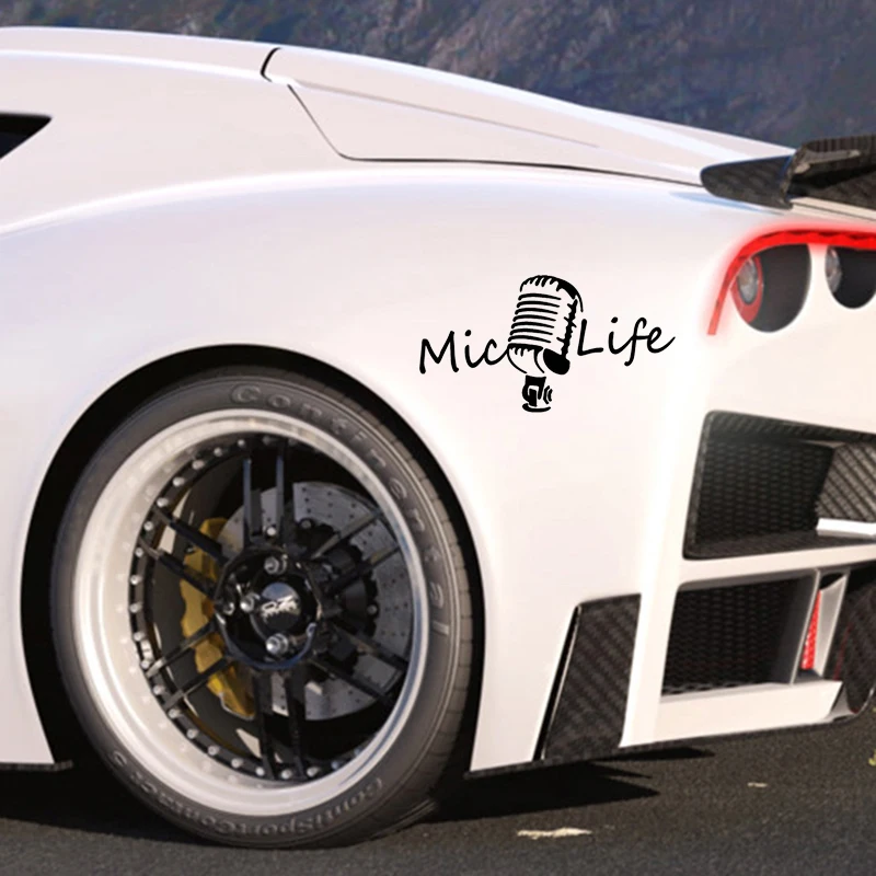 Наклейка Mic Life с микрофоном искусство картина наклейка виниловые декоративные