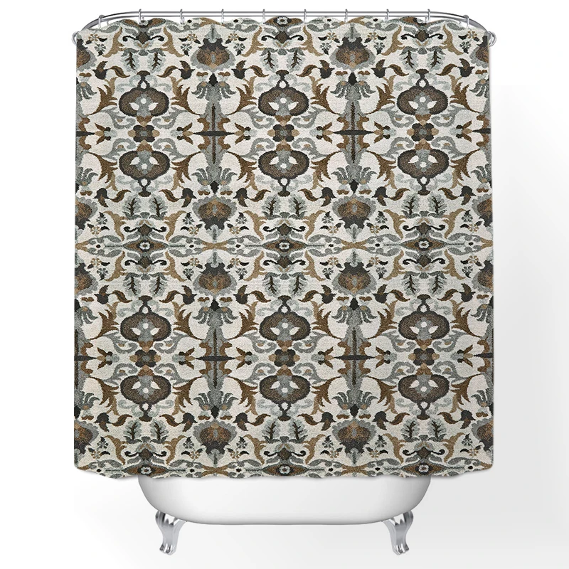 

Gustav Klimt Farm Flower Garden Shower Curtain Bath Curtains Set Decorative Art Painting Bathroom Decor with Hooks Waterproof