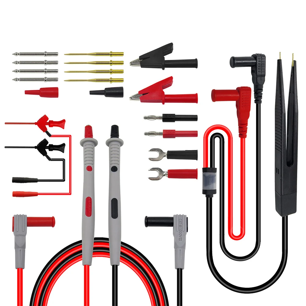

Electronic Electricians Test Leads Kit Hooks Testing For Multimeters Universal Safe Alligator Clips Diagnostic Probe Pins