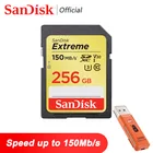 Оригинальная SD-Карта SanDisk Extreme SDXCSDHC SD 64 ГБ, класс 10, карта флэш-памяти 128 ГБ, 256 ГБ, SD-карты 32 ГБ, 16 ГБ, SDXC, SDHC для камеры