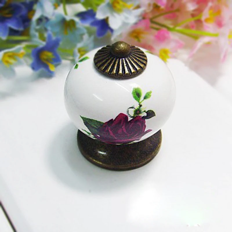 Белая керамическая ручка для ящика ручки кухонного шкафа кухонных шкафов