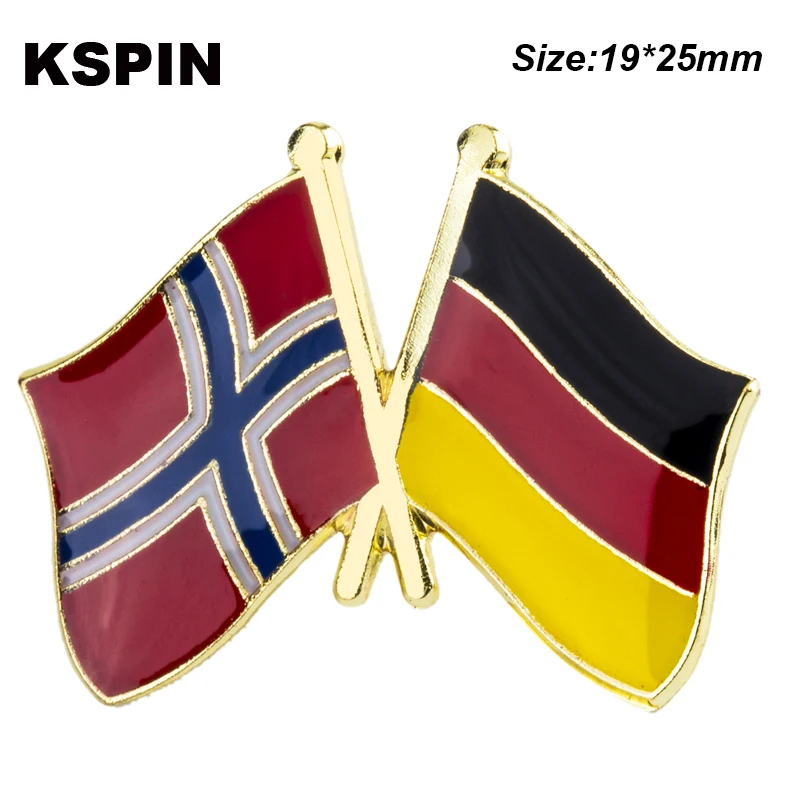 Норвегия Германия Флаг дружбы значок брошь в виде флага Национальный флаг