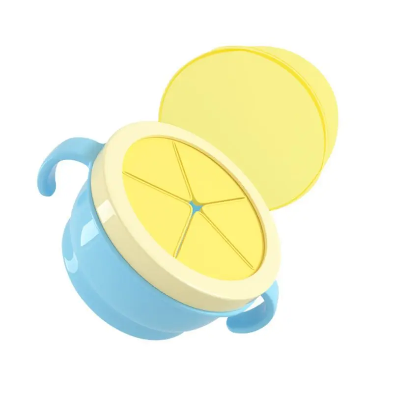 

Baby Spill Proof Snack Cup Infant Double Handle Silicone Biscuits Feeding Bowl
