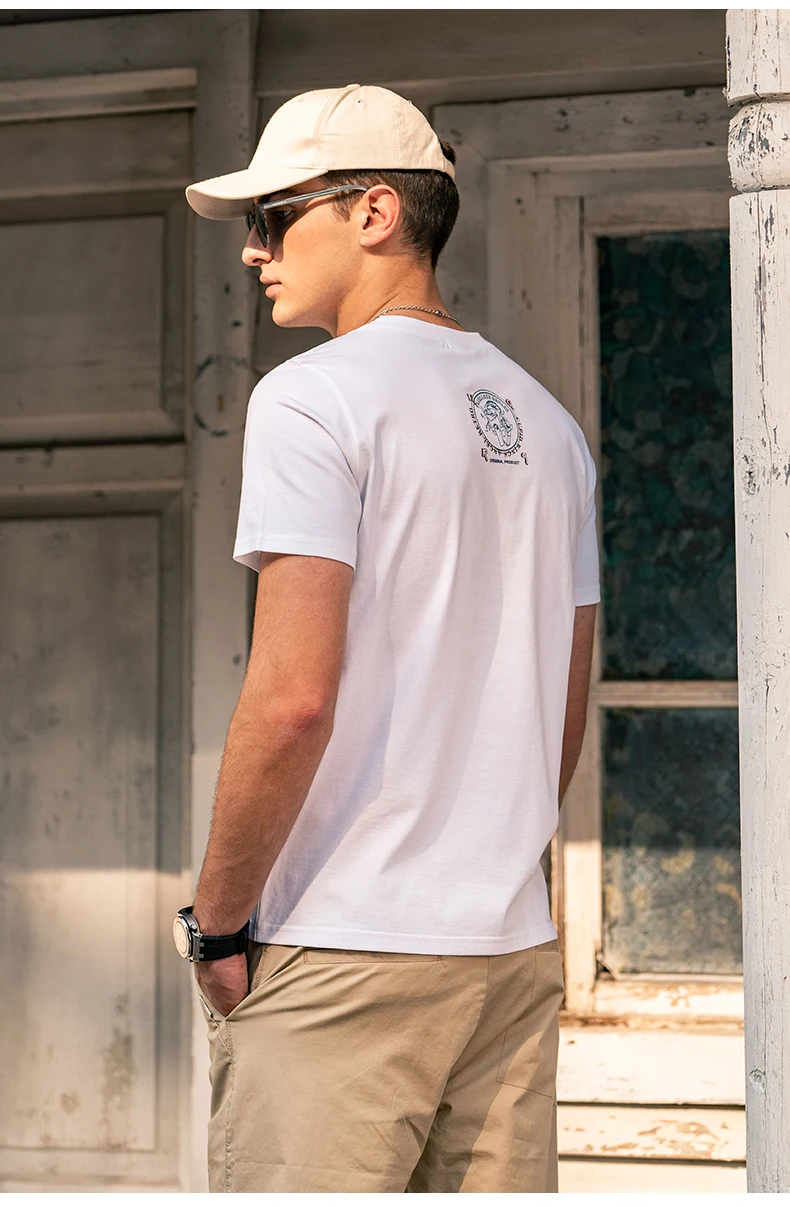 

YTX1530 2021 new short-sleeved T-shirt men's casual printed half-sleeved shirt youth simple