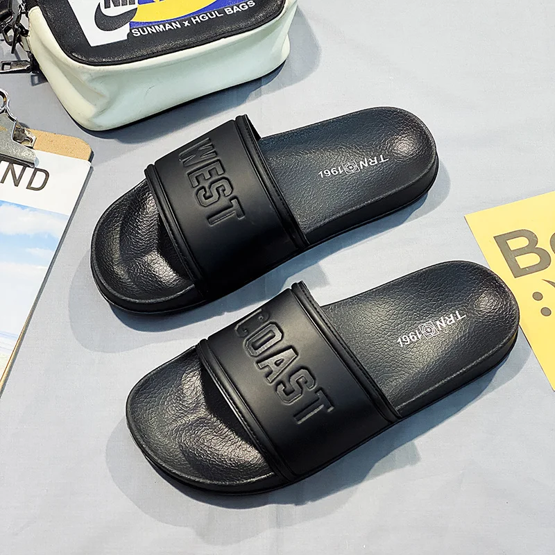 

Fashion Men's Summer Shoes Men Brand Flip Flop Wear-resistant Bathroom Slippers Thick Bottom Home Sandy Beach Soft New 2021