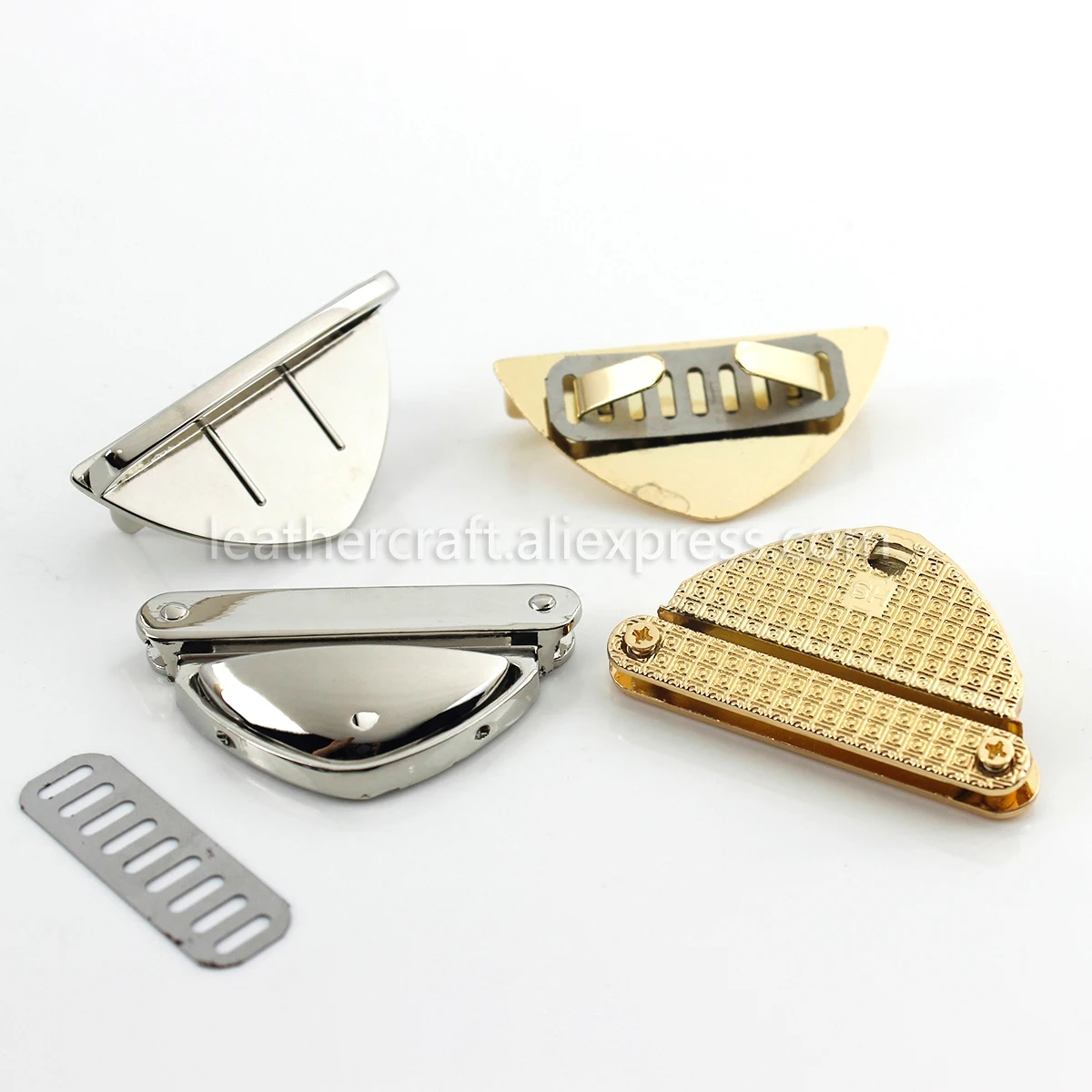 1x металлический мощный замок с застежкой язычком кожаная сумка для поделок