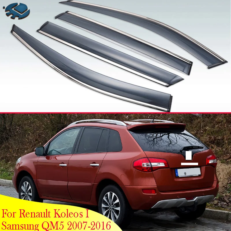 

Для Renault Koleos I Samsung QM5 2007-2016 автомобильные аксессуары Автомобильные Боковые окна ветровые дефлекторы тонированные солнцезащитные козырьки д...