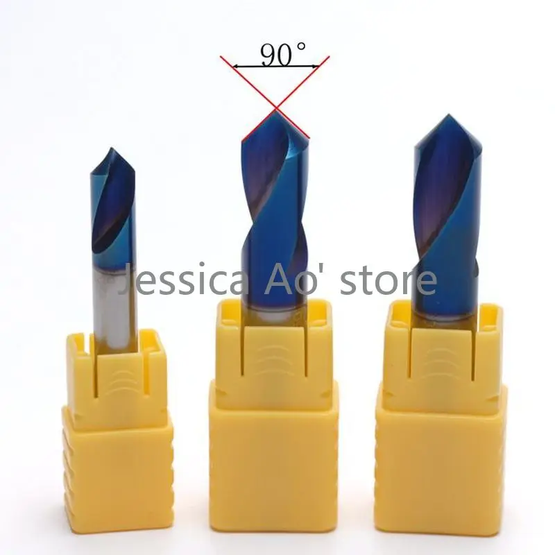 

90 градусов с ЧПУ для лазерной резки HRC65 супер твердая Вольфрамовая сталь сплава Концевая фреза По центровочные сверло Точечные сверла