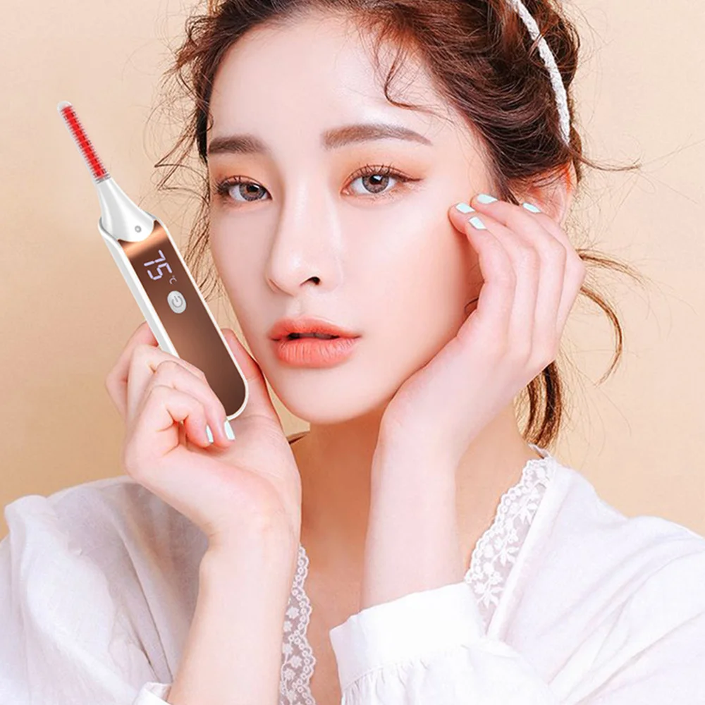 

Makeup Tool Fast Heating LED Display Electric Eyelash Curler Temperature Adjustable Eyelash Curling Roller Lashes Curl Pen