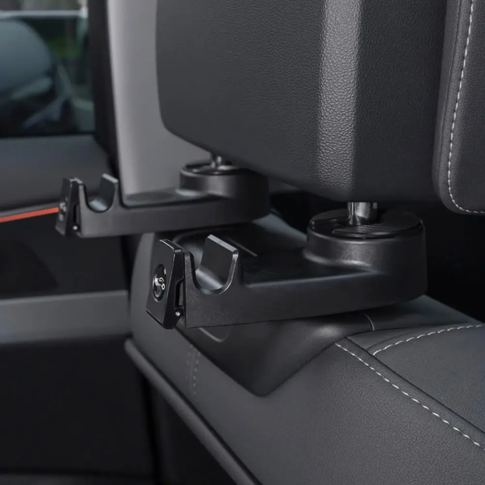 

Universal Car Headrest Hooks With Phone Holder Portable Seat Back Hook Bag Hanger Holder For Purse Grocery Cloth Foldble Clips
