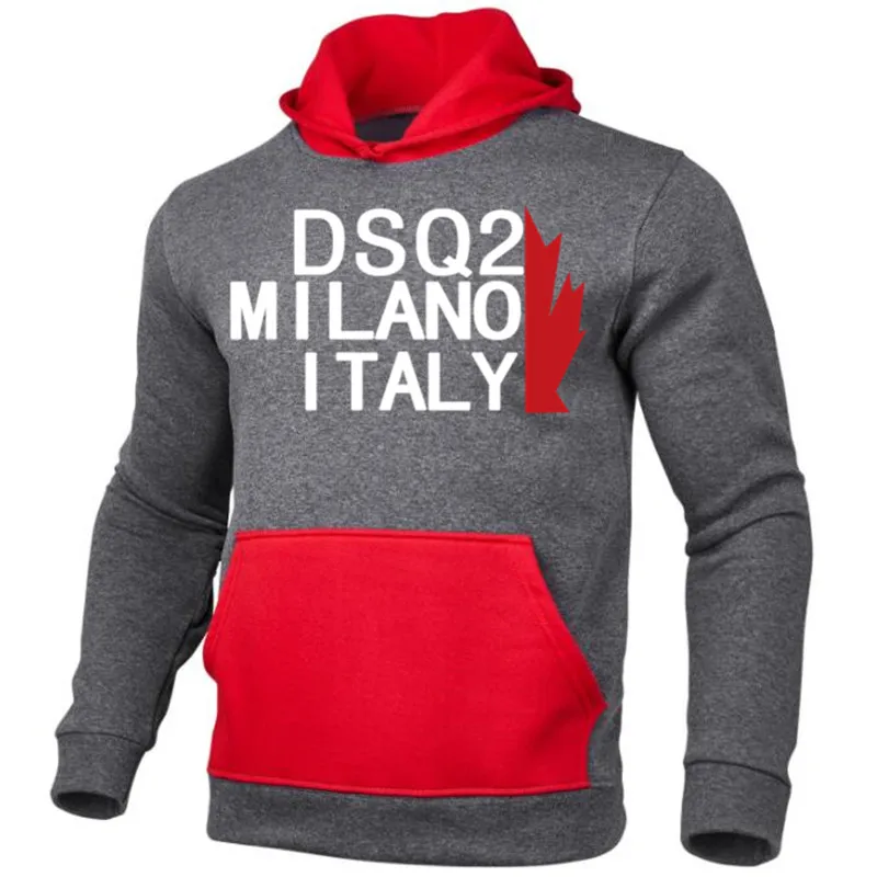 

New multi-color stitching D2 casual sweater tide brand dsquared2 same paragraph DSQ sweater for men and women