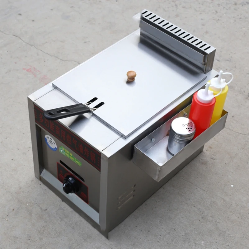 Небольшая газовая фритюрница с одним горшком коммерческая вонючий картофель фри