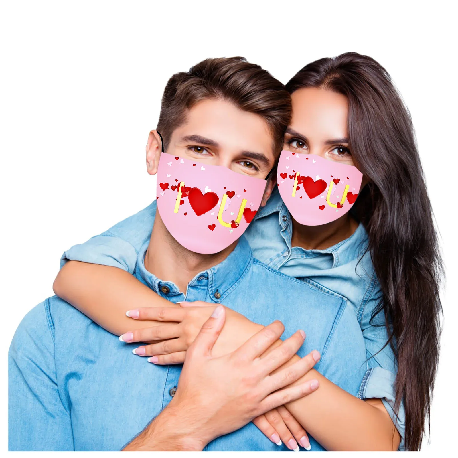 

Fast Delivery 1PC Fashion Valentine's Day Printing Cotton Mask Headband Mascarilla reutilizable masque Mscara para adultos