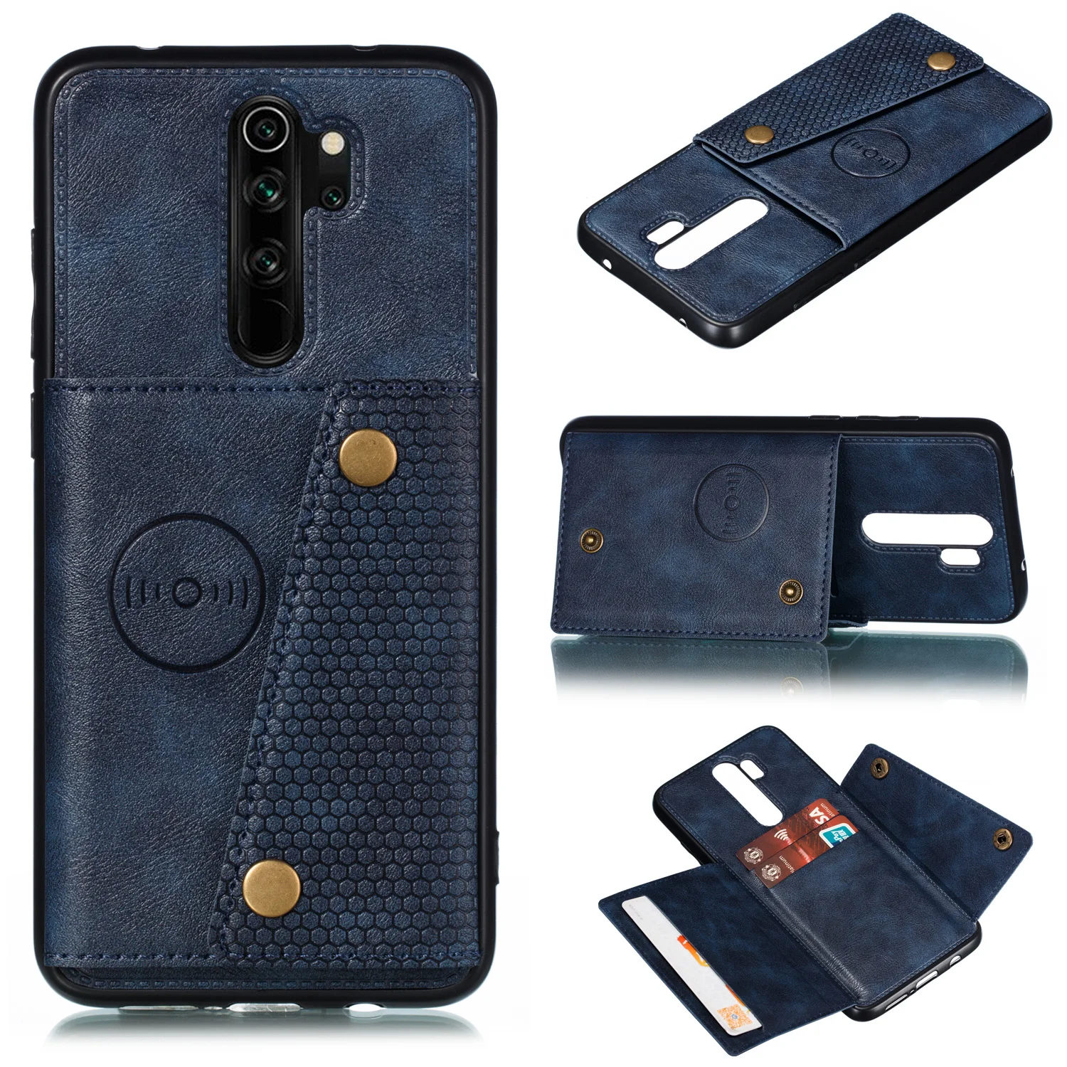 

Wallet Case for Redmi note7 7pro 8 8pro 8T 9s 9promax 10pro 10promax Leather Back Cover Shockproof Protective with Card Holder