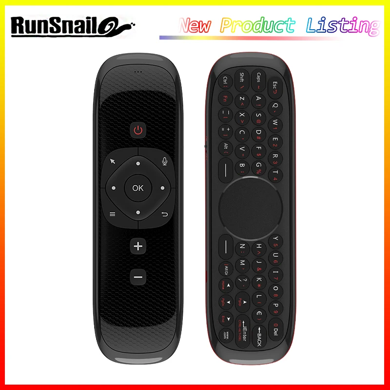 Wechip W2 Air mouse Голосовая функция гироскопа сенсорная Беспроводная клавиатура Пульт