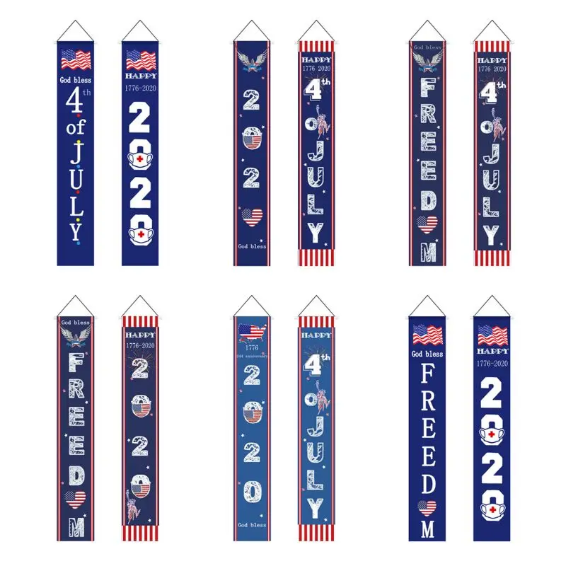 2 шт. 4 июля знак крыльца патриотическая дверь занавес День Независимости флаг