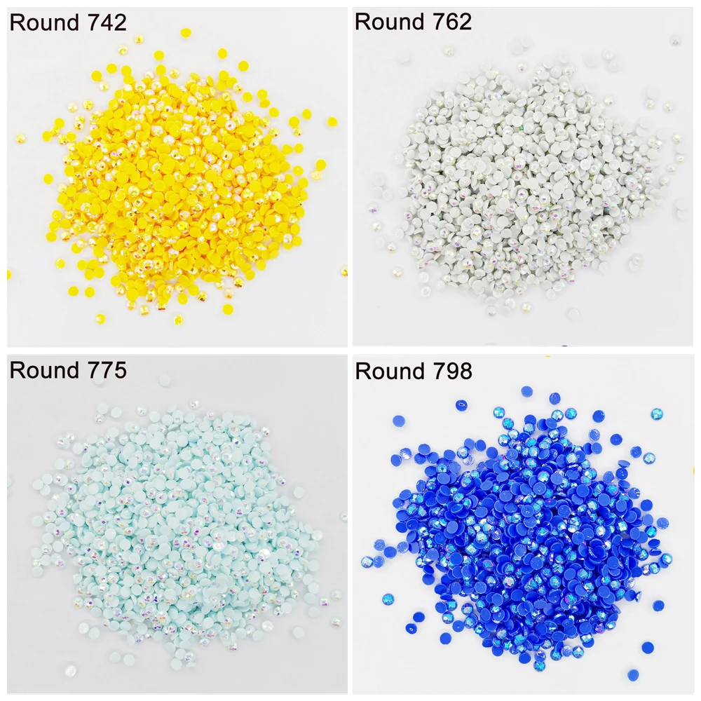 2022 New AB Stone Round Drills For DIY Diamond Painting Embroidery Rhinestones Colorful Mosaic diamond Resin Electroplating | Дом и сад