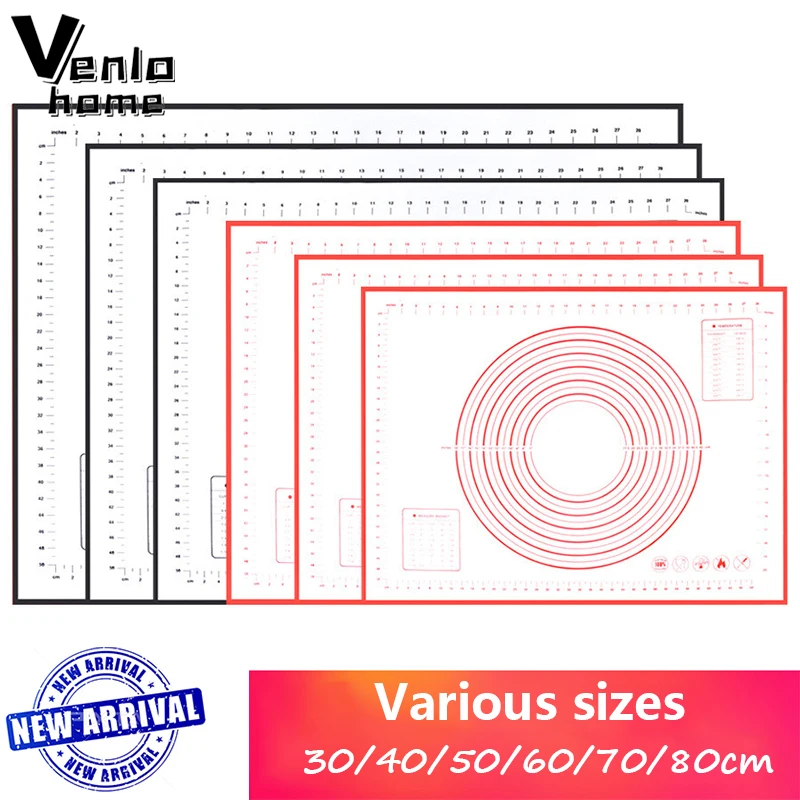 Многоразмерный силиконовый коврик для выпечки лист очень большой раскатки теста