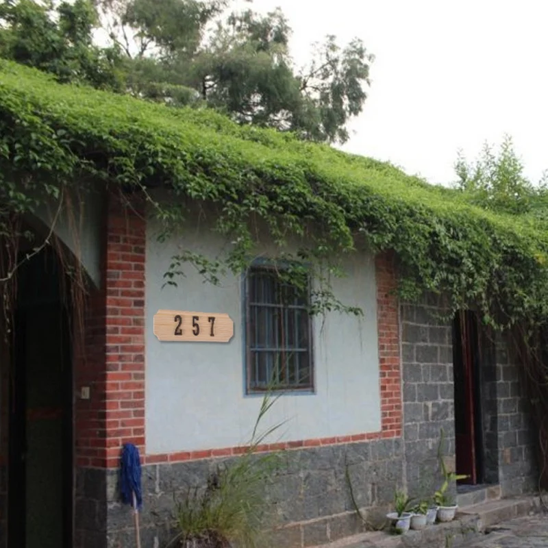 5 1/4 дюймов X 16 Натуральная сосновая адресная табличка дверная с номером для сада